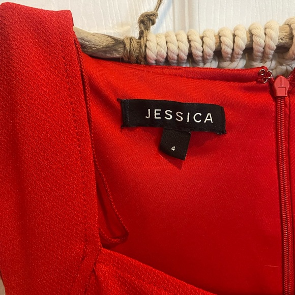 Red Peplum dress - Picture 3 of 4